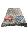 Designer Handcrafted Handmade Quilt,  Bohemian Bedding, Throw Blankets, Indian Bedcover,  Cotton Kantha Bedding, Vintage Kantha Quilt, Single Bed
