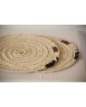 Sosal Crochet designer handcrafted beads baskets with ecofriendly beads mat (set of 2)