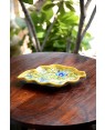 Handmade Blue Pottery Bathroom Ensemble 1 pieces with liquid soap dispenser soap floral print MultiColour