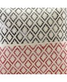 Handscart Handmade Contrast Color 100% Handweave Boro Stripe Design Cotton Cushion Cover Pack of 1 Pcs ( 22x22 inch) Front-Cotton Rug & Back- Cotton