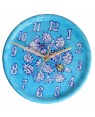Handmade Blue Pottery special designer wall clock with blue pottery theme deisgn  floral print MultiColour