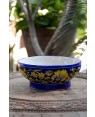 Handmade Blue Pottery designer plates for snacks and bowl floral print MultiColour