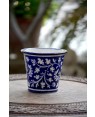 Handmade Blue Pottery Bowl and Vessel for multipurpose  floral print MultiColour