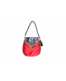 Handscart Abstract designer Shoulder bag Genuine leather handcrafted shoulder bag Red Leather Messenger shopping hand tooled bag with block print design