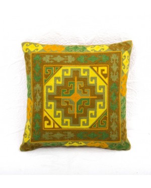 Designer handcrafted "la badam" Decor  Cushion Covers One Piece Cushions Cover (NO FILLER) Vintage  Style Handmade Kantha Designed in Paris, Crafted India.