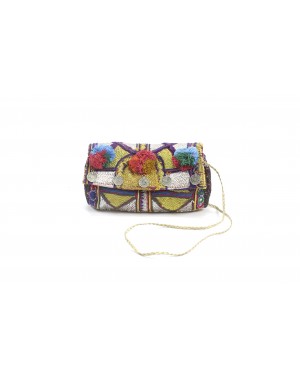 La Dau Panja Classics Women's Designer Bohemian Bag - Natural Color weave Rugs & Genuine Leather Hobo Style Purse Handbag For modern girls, Designed In Paris, Crafted by Artisans