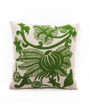 Designer handcrafted "la badam" Decor  Cushion Covers One Piece Cushions Cover (NO FILLER) Vintage  Style Handmade Kantha Designed in Paris, Crafted India.