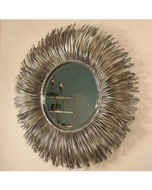 Antique Handcrafted Bathroom Mirrors,Living Room Wall Mirror, Kitchen Wall Mirror Decorative Starburst Mirror,Metal Wall Hanging Mirror, Crafted in Brass, Designed In Italy