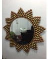 Antique Handcrafted Bathroom Mirrors,Living Room Wall Mirror, Kitchen Wall Mirror Decorative Starburst Mirror,Metal Wall Hanging Mirror, Crafted in Brass, Designed In Italy