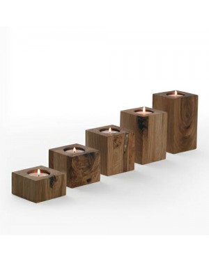 Ecofriendly Bamboo Classic Wooden handcrafted Candle Set- Set of 5 , with Bamboo and  crafted by natural woods.