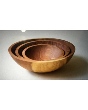 Ecofriendly Bamboo Classic Wooden handcrafted Bowl Set- Set of 3  Board/Serving Platter, with Bamboo and  crafted by natural woods.