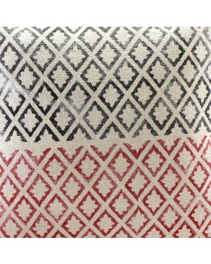 Handscart Handmade Contrast Color 100% Handweave Boro Stripe Design Cotton Cushion Cover Pack of 1 Pcs ( 22x22 inch) Front-Cotton Rug & Back- Cotton