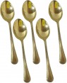Handcrafted Stylish Pure Brass Copper Flatware Set with Spoon Cutlery Kit, Brass is healty for body. (5, Brass Gold)