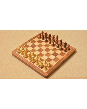 Handmade European Wooden Chess Set with 16 Inch Board and Hand Carved Chess Pieces crafted in India