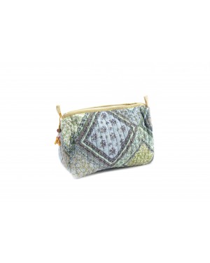 Natural Fabric eco block printed pouches with inner plastic coted for bathroom, travelling with natural block printed cotton fabric for multipurpose.