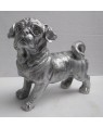 Rustic Iron Hammered Resting  Dog Figurine, Rust Rought Iron  6 x 12.5 x 13.75 Inches