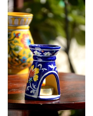 Handmade Blue Pottery Oil Diffuser/Oil  Burner BlueColour  6 inches