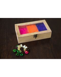 Pine Wooden Box With Partition