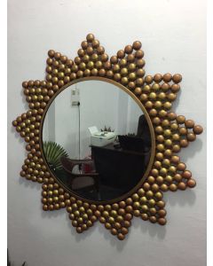 Antique Handcrafted Bathroom Mirrors,Living Room Wall Mirror, Kitchen Wall Mirror Decorative Starburst Mirror,Metal Wall Hanging Mirror, Crafted in Brass, Designed In Italy