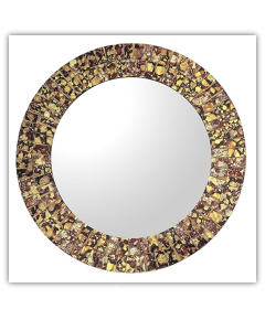 Bedroom or Bathroom Round frame Hangs Horizontal & Vertical  By Vintage Hammered Craft. (Only Frame)