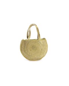 Jute Silver lining Classics Women's Designer Jute Shoulder Bag - Natural Color weave Jute & Silver Lining Hobo Style Handbag For modern girls, Designed In Paris, Crafted by Artisans