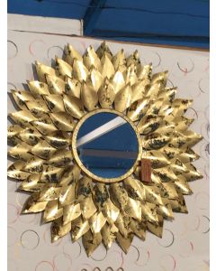 Antique Handcrafted Bathroom Mirrors,Living Room Wall Mirror, Kitchen Wall Mirror Decorative Starburst Mirror,Metal Wall Hanging Mirror, Crafted in Brass, Designed In Italy