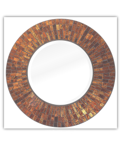 Bedroom or Bathroom Round frame Hangs Horizontal & Vertical  By Vintage Hammered Craft. (Only Frame)