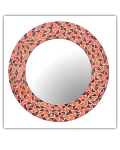 Bedroom or Bathroom Round frame Hangs Horizontal & Vertical  By Vintage Hammered Craft. (Only Frame)