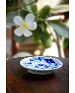 Handmade Blue Pottery designer plates for snacks and bowl for any occasion floral print MultiColour