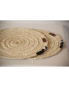 Sosal Crochet designer handcrafted beads baskets with ecofriendly beads mat (set of 2)