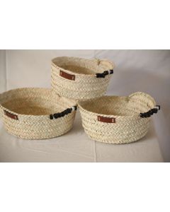 Sosal Crochet designer handcrafted beads baskets with ecofriendly beads basket (set of 3)