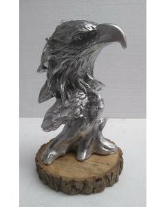 Rustic Iron Hammered  Eagle Figurine, Rust Rought Iron  6 x 12.5 x 13.75 Inches