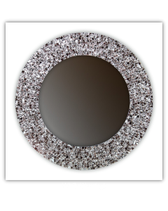 Bedroom or Bathroom Round frame Hangs Horizontal & Vertical  By Vintage Hammered Craft. (Only Frame)