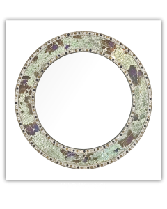 Bedroom or Bathroom Round frame Hangs Horizontal & Vertical  By Vintage Hammered Craft. (Only Frame)