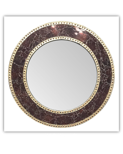 Bedroom or Bathroom Round frame Hangs Horizontal & Vertical  By Vintage Hammered Craft. (Only Frame)