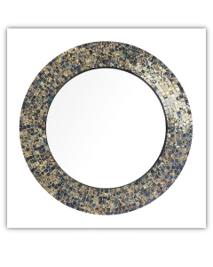 Bedroom or Bathroom Round frame Hangs Horizontal & Vertical  By Vintage Hammered Craft. (Only Frame)