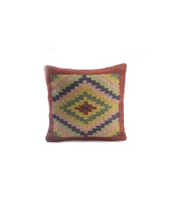 Handscart Handwoven Throw Jute Pillow Cases Jute Cushion Cover Handwoven Kilim Pillow Covers Vintage Kilim Rug Cushions Covers 18''x18'' Hand Washable with Cold Water Sofa Back Cushion Cover