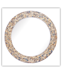 Bedroom or Bathroom Round frame Hangs Horizontal & Vertical  By Vintage Hammered Craft. (Only Frame)