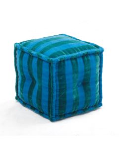 Badmeri Vintage Ottoman Indian Kantha  embroidery Work New Style Footstool  Pouf ottoman with Designer hand work.