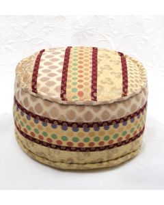 Badmeri Vintage Ottoman Indian Kantha  embroidery Work New Style Footstool  Pouf ottoman with Designer hand work.