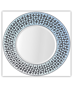 Bedroom or Bathroom Round frame Hangs Horizontal & Vertical  By Vintage Hammered Craft. (Only Frame)