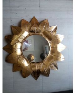 Antique Handcrafted Bathroom Mirrors,Living Room Wall Mirror, Kitchen Wall Mirror Decorative Starburst Mirror,Metal Wall Hanging Mirror, Crafted in Brass, Designed In Italy