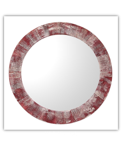 Bedroom or Bathroom Round frame Hangs Horizontal & Vertical  By Vintage Hammered Craft. (Only Frame)