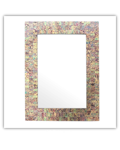 Bedroom or Bathroom Rectangular frame Hangs Horizontal & Vertical  By Vintage Hammered Craft. (Only Frame)