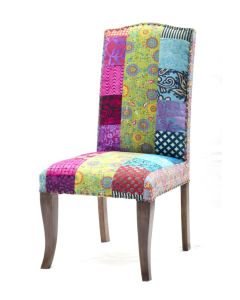 Vintage Kantha Patchwork Upholstered  Sofa Chair in Melody Patchwork Multi Arm  Chair Vintage Kantha Sofa Patchwork Chair