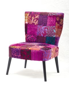 Vintage Kantha Patchwork Upholstered  Sofa Chair in Melody Patchwork Multi Arm  Chair Vintage Kantha Sofa Patchwork Chair