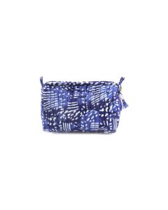 Natural Fabric eco block printed pouches with inner plastic coted for bathroom, travelling with natural block printed cotton fabric for multipurpose.