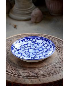 Handmade Blue Pottery designer plates for snacks and bowl for any occasion floral print MultiColour