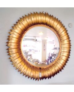 Antique Handcrafted Bathroom Mirrors,Living Room Wall Mirror, Kitchen Wall Mirror Decorative Starburst Mirror,Metal Wall Hanging Mirror, Crafted in Brass, Designed In Italy