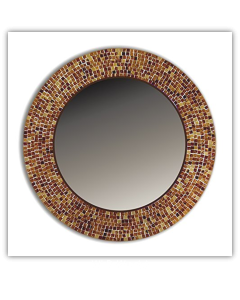 Bedroom or Bathroom Round frame Hangs Horizontal & Vertical  By Vintage Hammered Craft. (Only Frame)